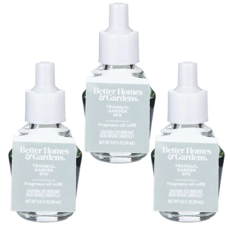 Tranquil Garden Spa Fragrance Oil Refill, Better Homes & Gardens, 24 ml, 3-Pack | Walmart (US)