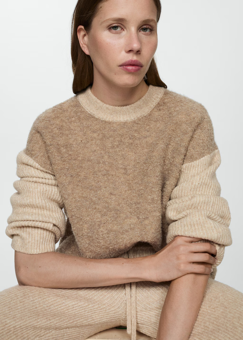 Pullover im Strick-Mix - Damen | MANGO Deutschland | Mango EU