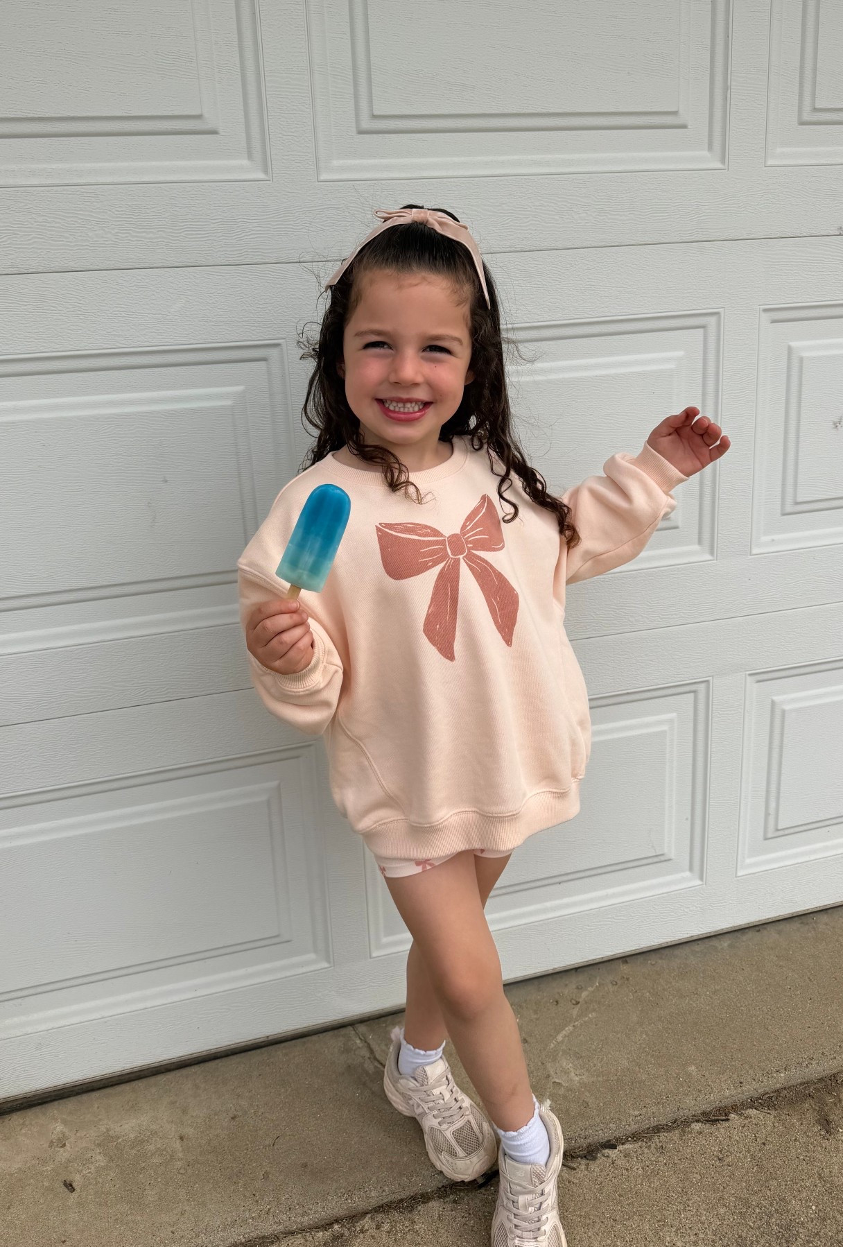 The cutest bow sweatshirt and matching biker shorts! 

#LTKKids #LTKootd #LTKgrwm