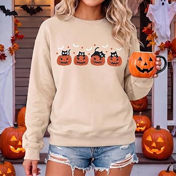 Halloween Sweatshirts for Women 2026 Spooky Season Sweatshirt | Amazon (US)