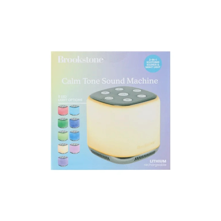 Brookstone Noise Sound Machine with 34 Soothing Sounds, Night Light & 7-Color LED — Portable Sl... | Walmart (US)