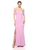 Dress the Population Women's Logan Off Shoulder Sweetheart Bodycon Long Gown Dress w Slit, Lilac, L | Amazon (US)