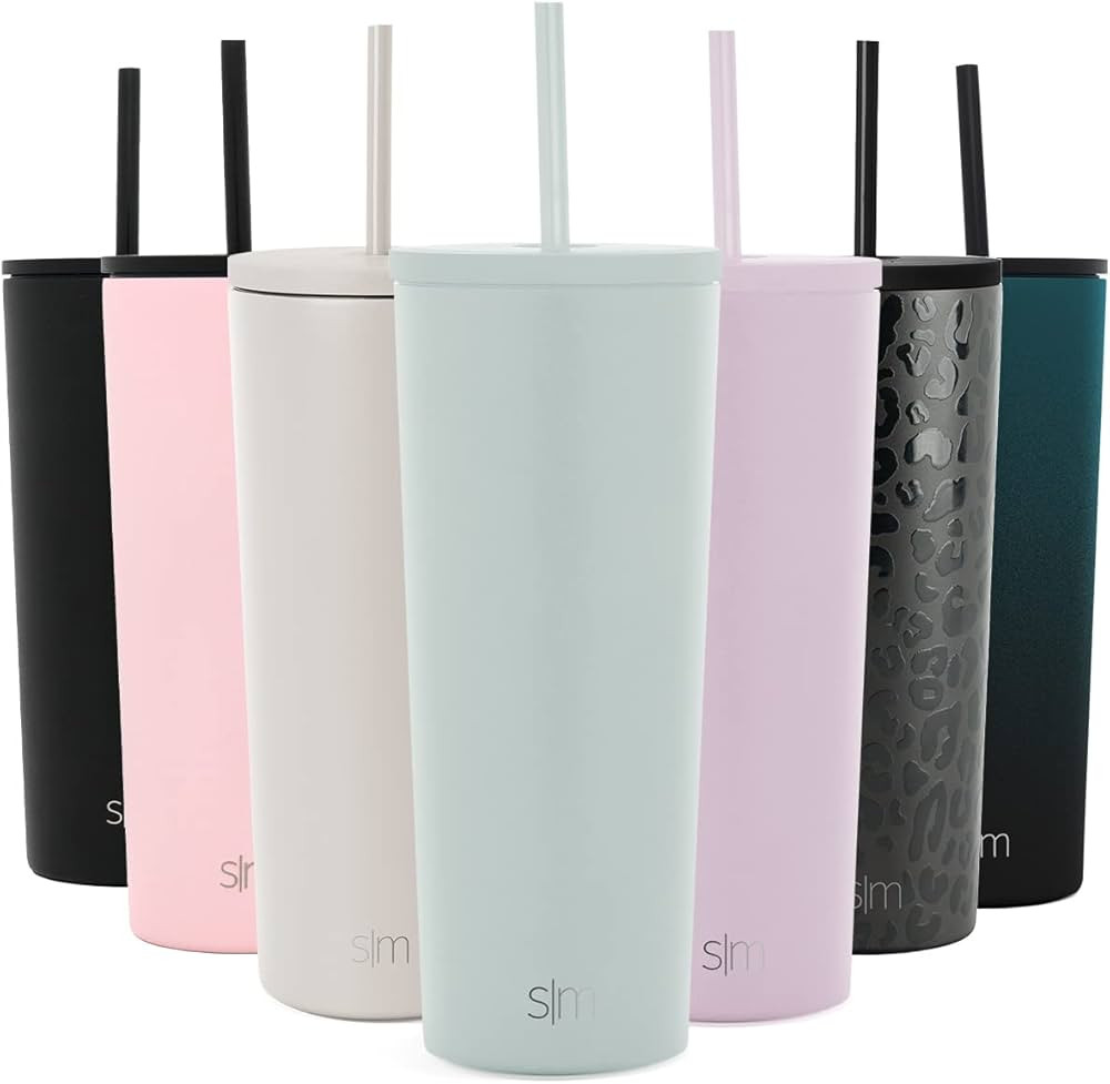 Simple Modern Insulated Tumbler with Lid and Straw | Iced Coffee Cup Reusable Stainless Steel Wat... | Amazon (US)