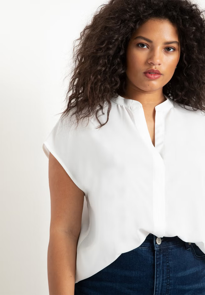 Notch Collar Blouse | Eloquii