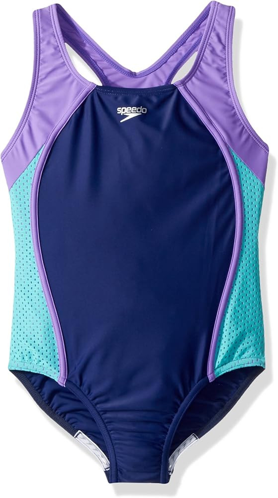 Speedo Girl's Swimsuit One Piece Closed Racerback | Amazon (US)