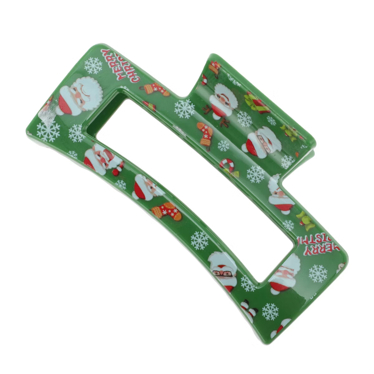 Unique Bargains Christmas Hair Clips Square Santa Claus for Christmas 3.35"x1.77"x1.57" Green 1 P... | Target