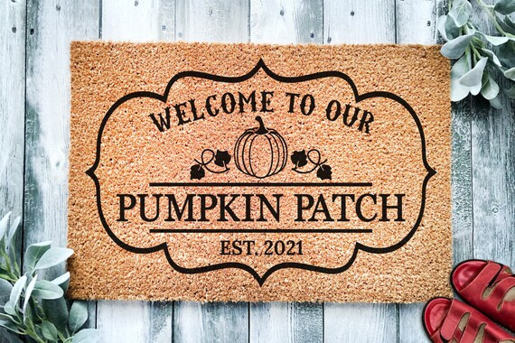 Welcome to Our Pumpkin Patch EST Home Door Mat  Fall Doormat - Etsy | Etsy (US)