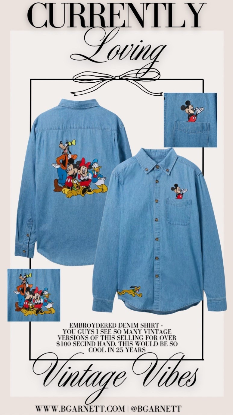 I see so many of these vintage embroidered button downs selling secondhand for over $100

Size up and hold onto her. She’ll stop be cool in 20 years

Disney Outfit | theme park outfit | WDW outfit | matching set | Mickey ears | Crewneck sweatshirt | new balance 530 | Amazon set | Disneyland outfit | Disney world | Disney | Minnie ears | WDW | Disney world outfit | Disneyland outfit 

#LTKFindsUnder100 #LTKFamily #LTKTravel