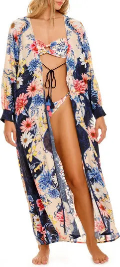 Isabelle Ross Floral Print Cover-Up Wrap | Nordstrom