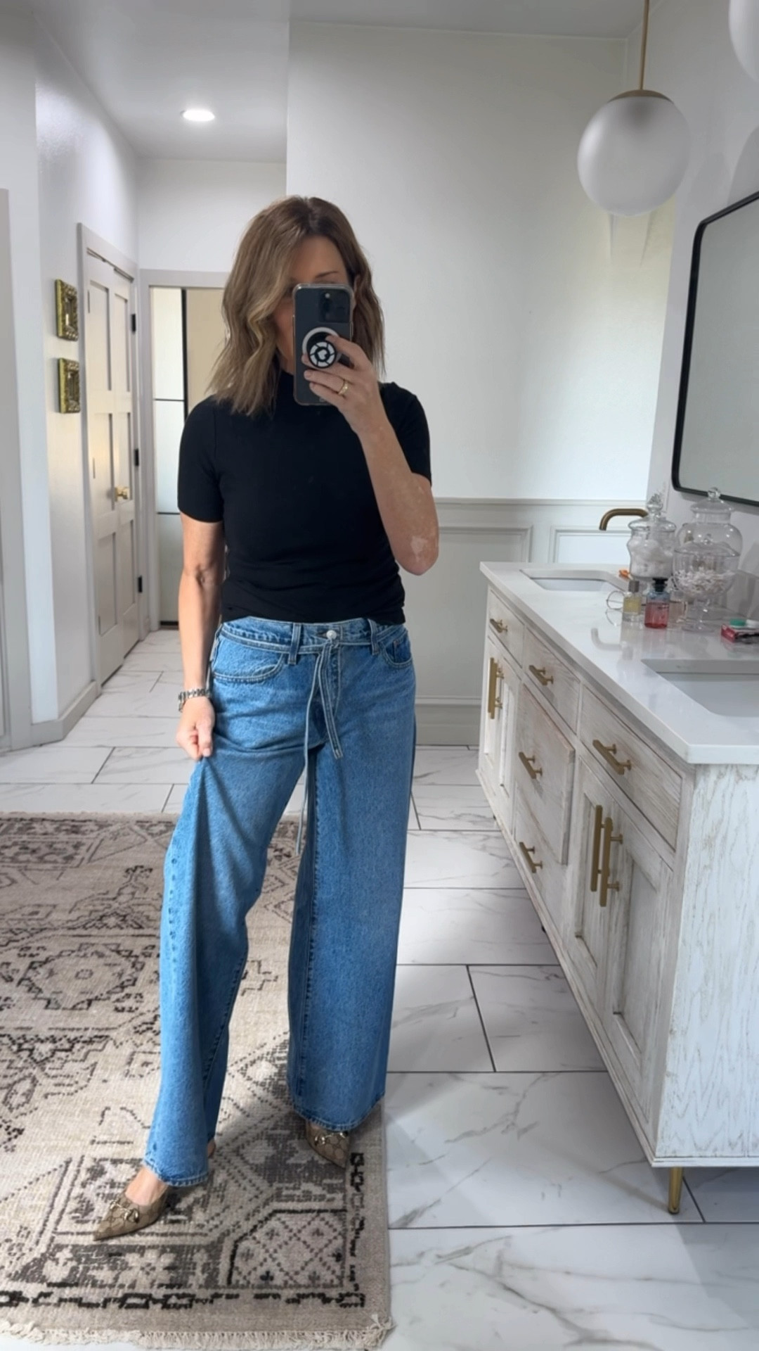 Favorite jeans this season now on sale! 50% off sale price when added to cart makes these XL straight jeans only $27.49 🙌🏼  They do run oversized, so if between sizes, size down. I’m 5’6 wearing a size 27W X 31L. Linking several washes and other jeans on sale for an unbelievable price! #sogood 

#LTKOver40 #LTKFindsUnder50 #LTKStyleTip