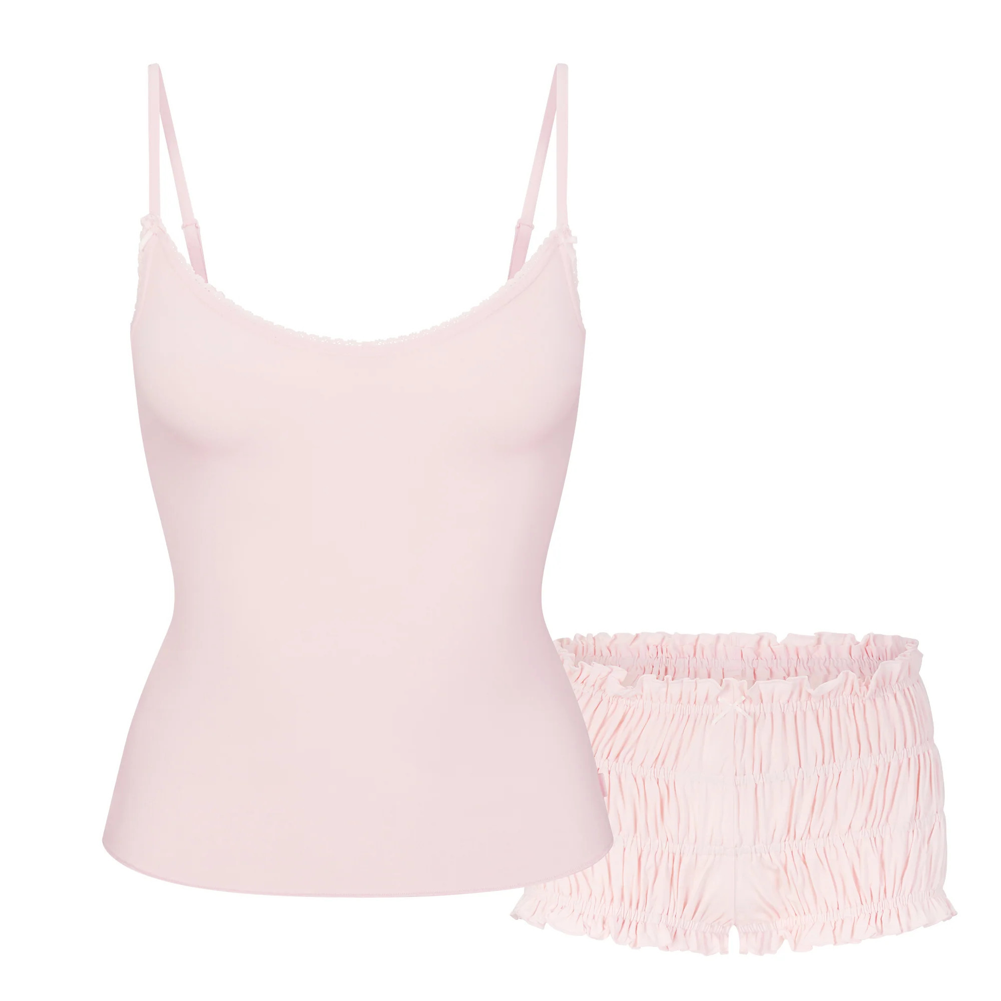 SKIMS Sleep Cami Top And Bloomer Set | Pink | Small | SKIMS (US)