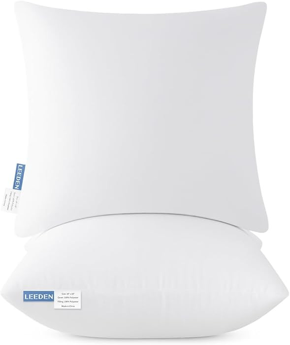 Leeden 26x26 Pillow Inserts, 26 Inch Decorative Throw Pillow Inserts, Soft Fluffy Square Throw Pi... | Amazon (US)