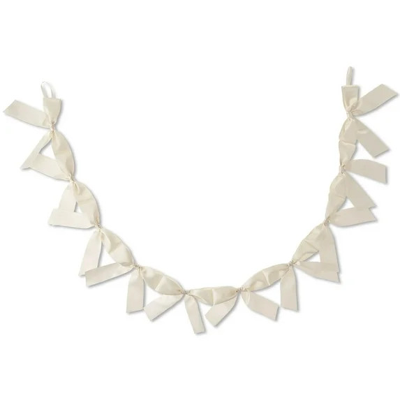 Satin Bow Garland, Cream, 6', Easter by Way To Celebrate | Walmart (US)