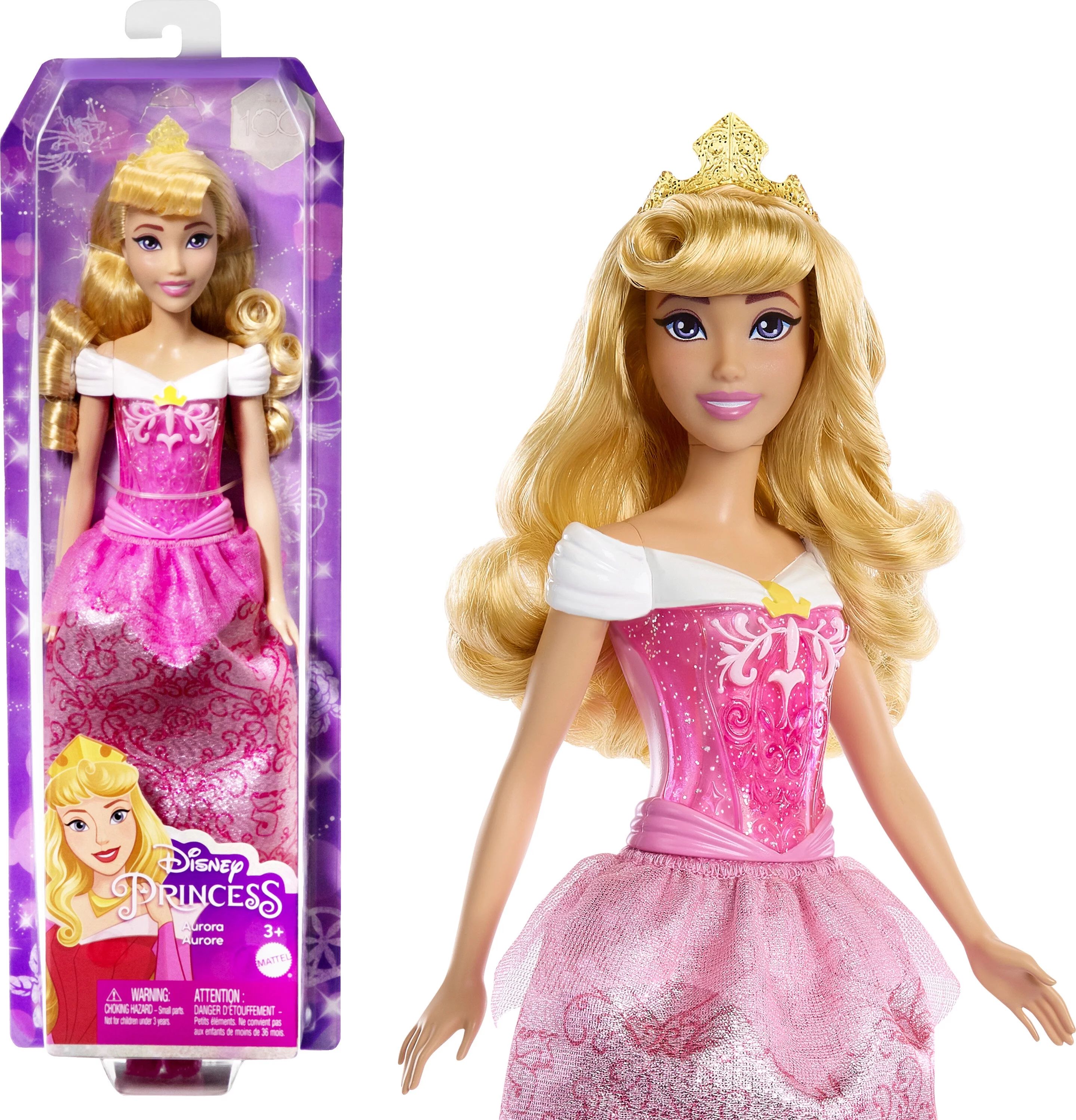 Disney Princess Aurora Fashion Doll with Blonde Hair, Purple Eyes & Tiara Accessory - Walmart.com | Walmart (US)