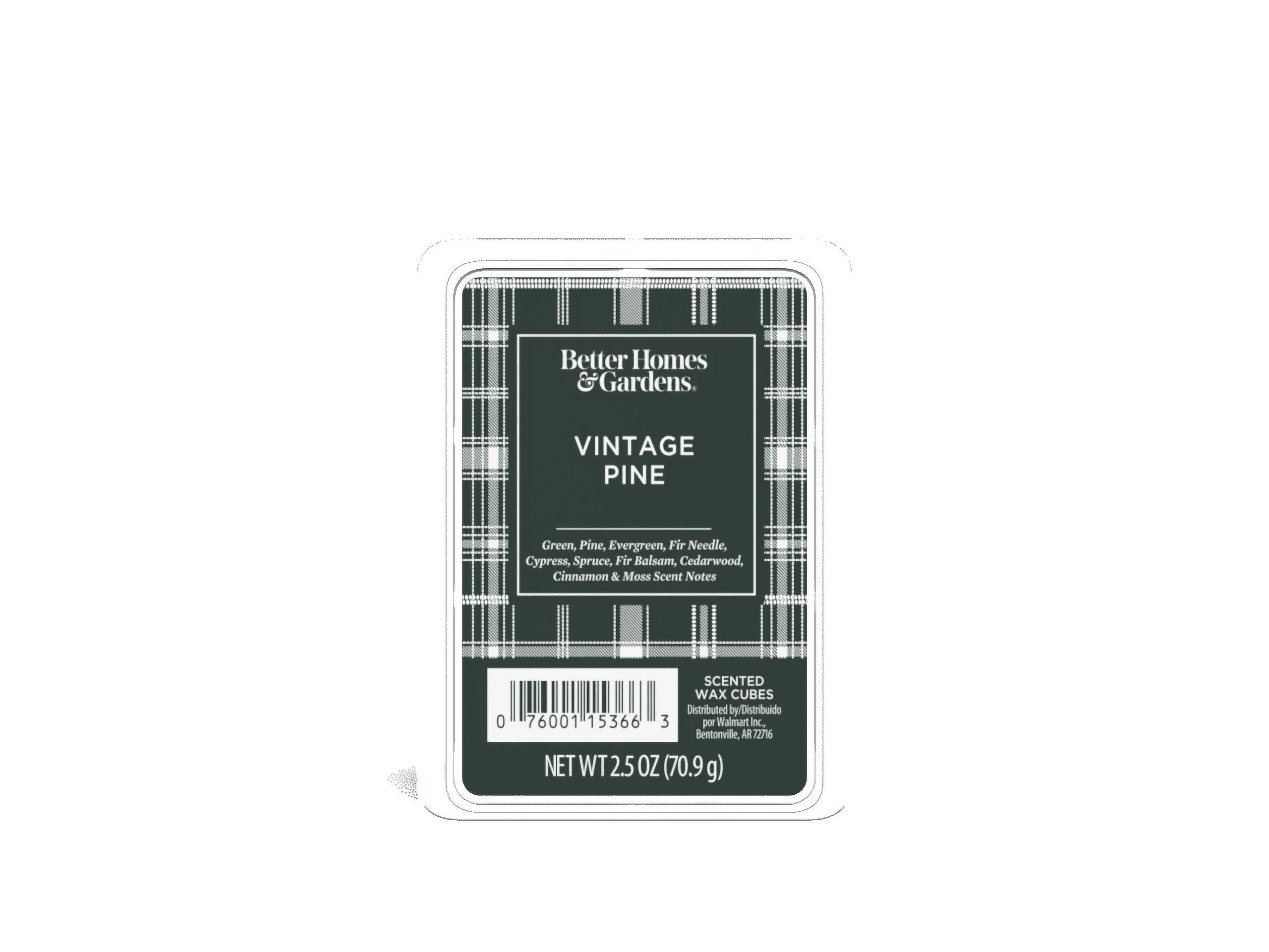 Vintage Pine Scented Wax Melts, Better Homes & Gardens, 2.5 oz (1-Pack) | Walmart (US)