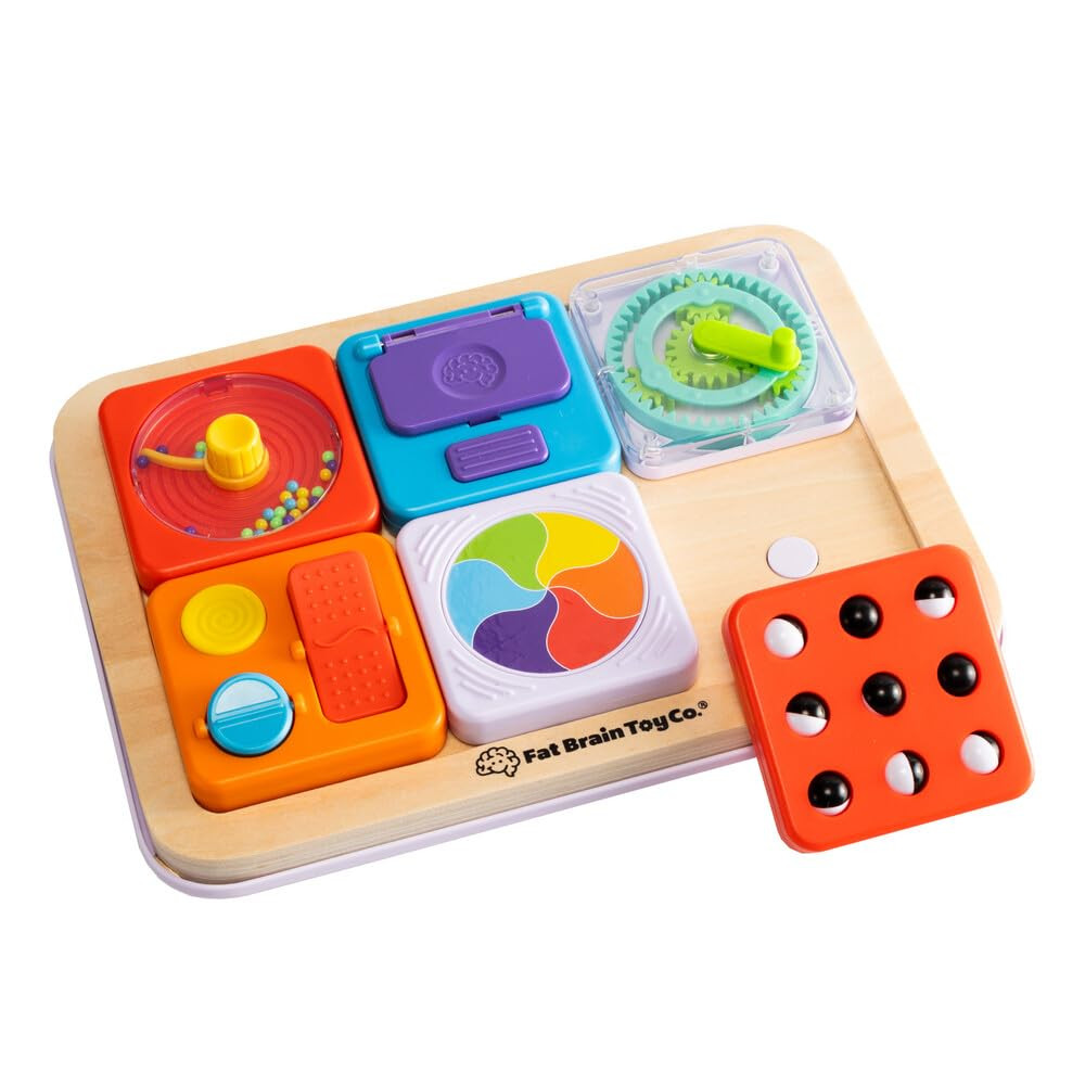 Fat Brain Toys PlayTab Essentials, Modular Sensory Activity Board, Busy Board for Toddlers and Ba... | Amazon (US)