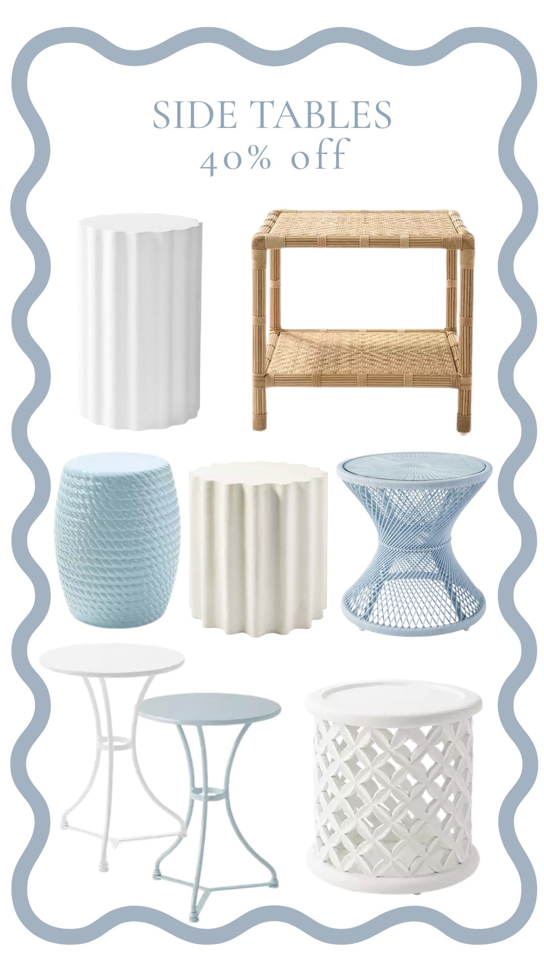 The Serena & Lily Memorial Day Sale is the perfect excuse to refresh those little corners of your home—starting with the side tables! I’m swooning over their timeless designs in natural textures and soft, coastal-inspired hues. These pieces are as functional as they are beautiful, adding just the right touch of charm beside your bed or sofa. Shop my favorite side tables while they’re on sale—only for a limited time! 

#LTKSaleAlert #LTKStyleTip #LTKHome