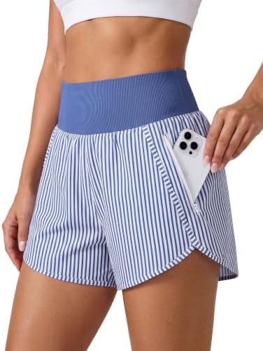 BMJL Womens Athletic Shorts 2.5" High Waisted Running Workout Gym Sports Quick Dry Shorts with Zi... | Amazon (US)