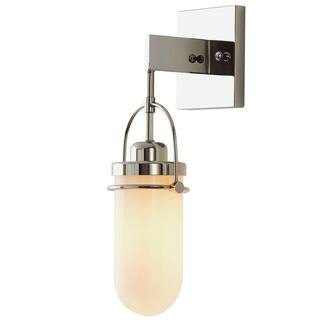GLUCKSTEINELEMENTS Lowell 1-Light Polished Nickel Wall Sconce 38717-HBC - The Home Depot | The Home Depot