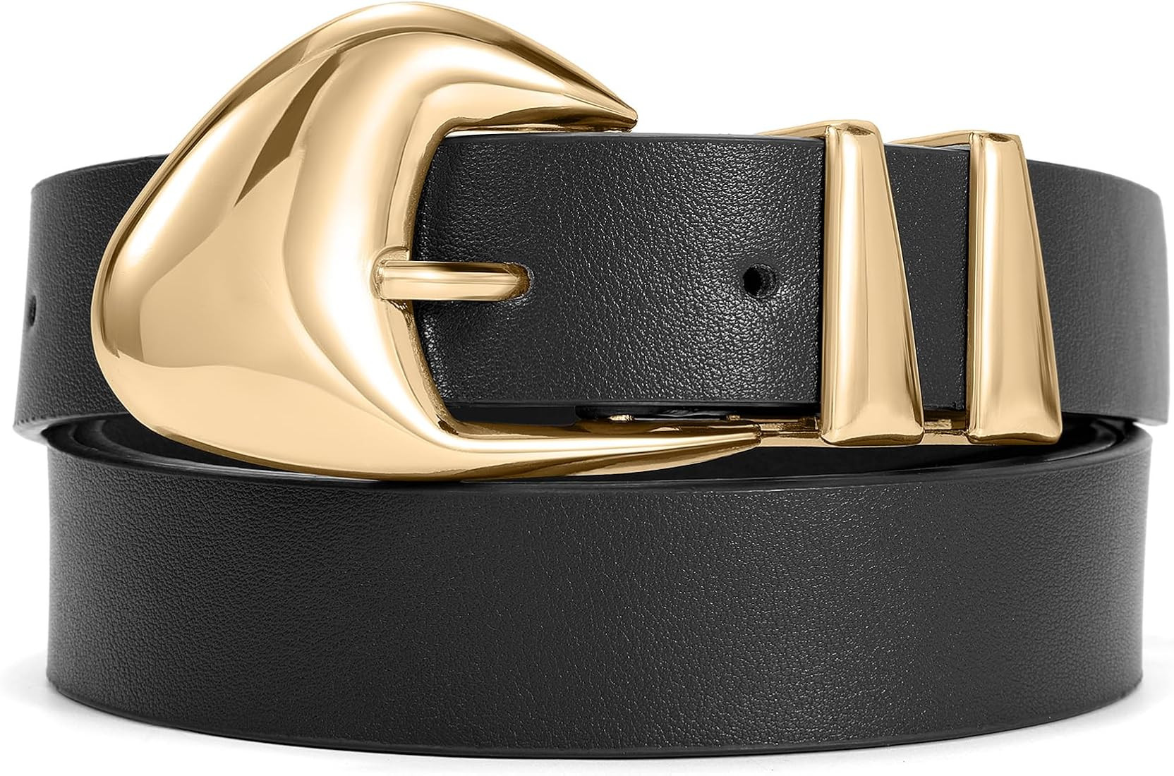 XZQTIVE Women's Leather Belts for Jeans Dress Pants Black Brown Belts for Women Ladies Waist Belt... | Amazon (US)