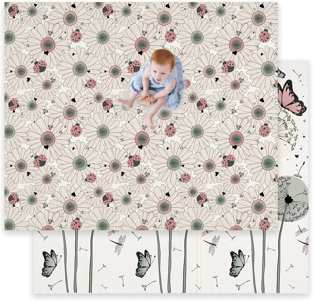 JumpOff Jo - Large Foldable Baby Play Mat, Safe Foam Playmat for Tummy Time, Play Pens & Toddlers... | Amazon (US)