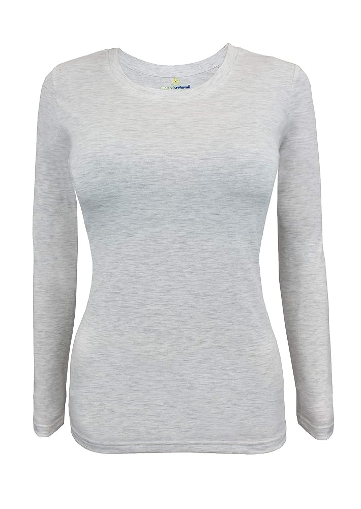 Natural Uniforms Women's Under Scrub Tee Crew Neck Long Sleeve T-Shirt | Amazon (US)