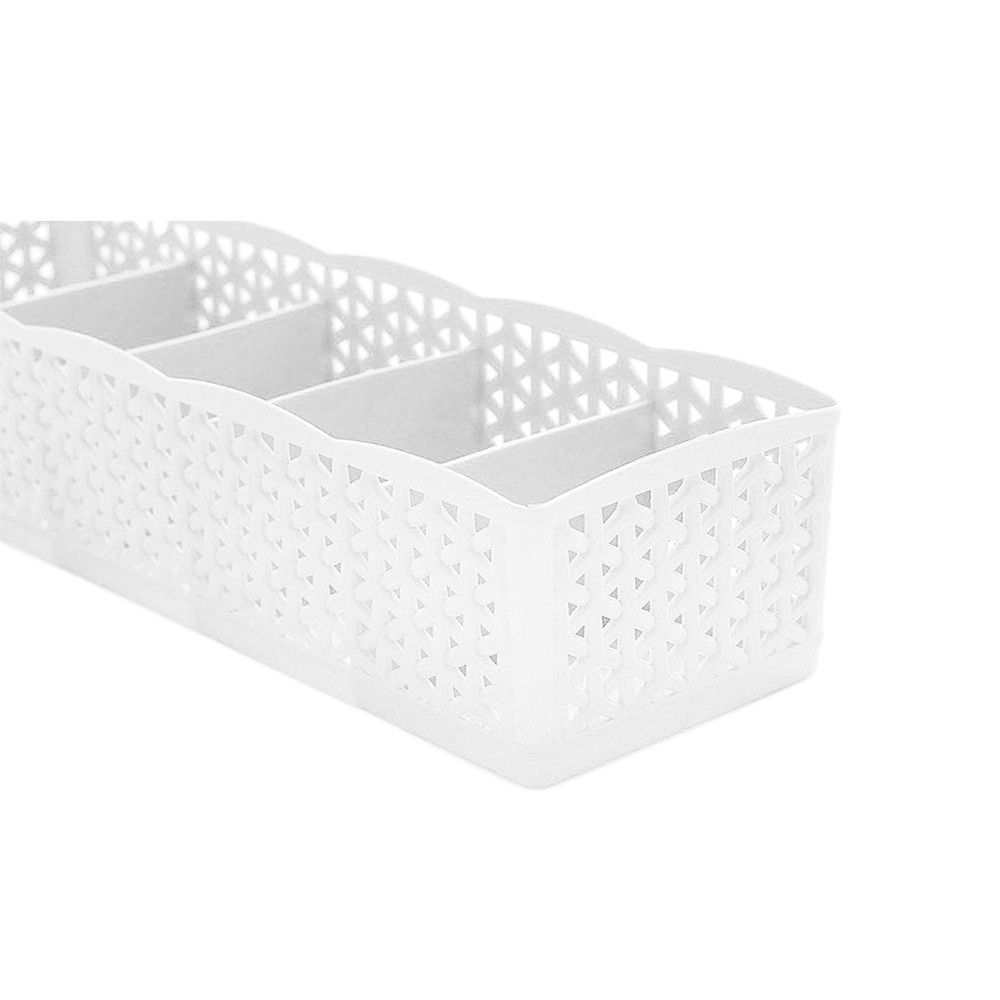Mosunx 5 Cells Plastic Organizer Storage Box Tie Bra Socks Drawer Cosmetic Divider | Walmart (US)