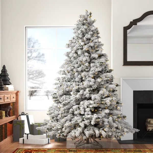 Flocked Utica Fir Artificial Christmas Tree | Wayfair North America
