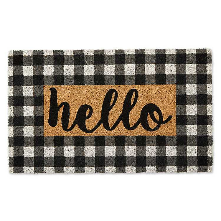Hello Buffalo Check Doormat | Kirkland's Home