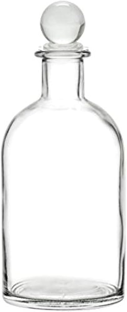 Nakpunar Boston Round Clear Glass Bottle with Glass Bottle Stopper, 8.5oz | Amazon (US)