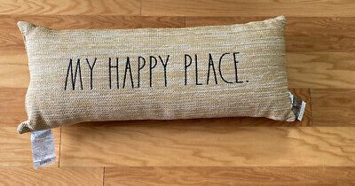 Rae Dunn Outdoor Pillow “ MY HAPPY PLACE “ - Outdoor Lumbar Pillow - New | eBay US