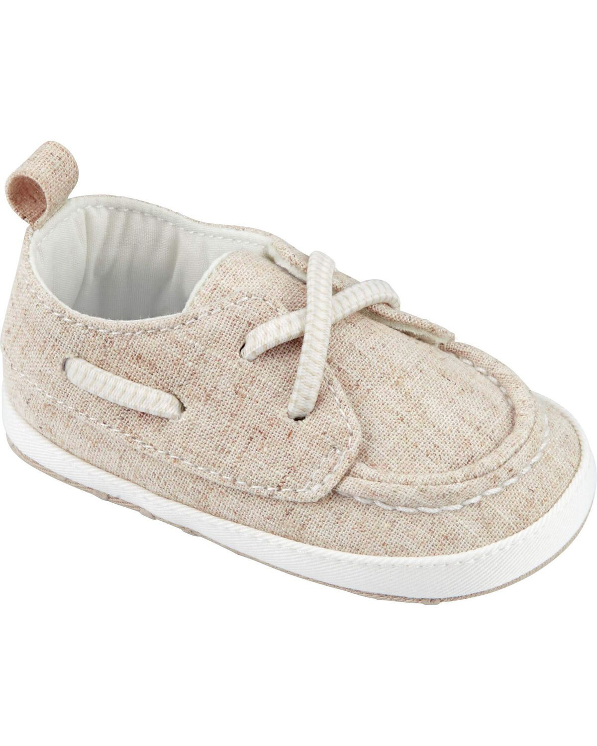 Linen Baby Boat Shoes | carters.com | Carter's