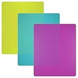 Flexible Plastic Cutting Board Mats set, Colorful Kitchen Cutting Board Set of 3 Colored Mats | Amazon (US)