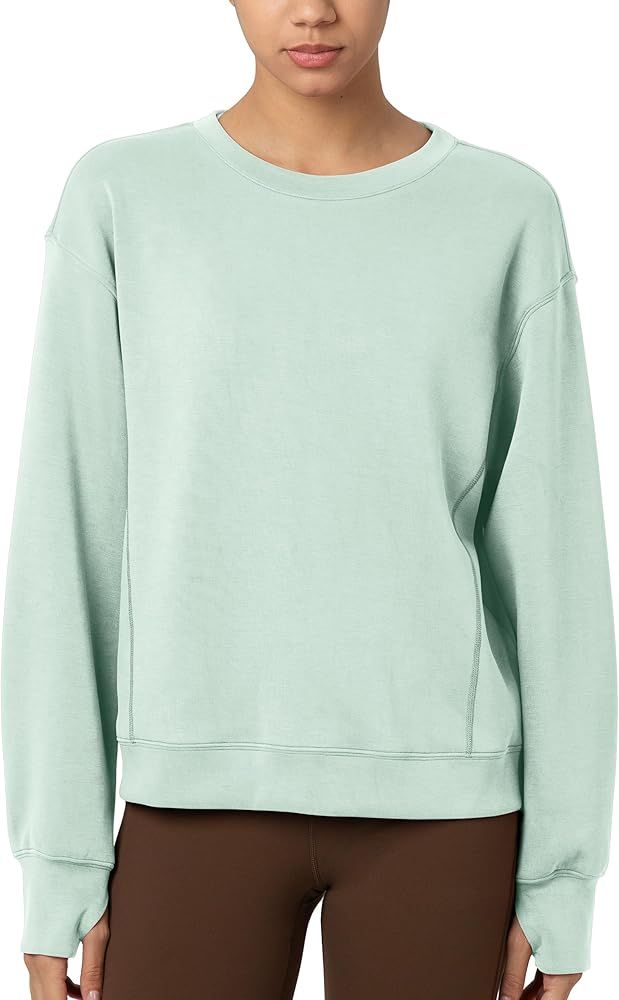 Colorfulkoala Women's Long Sleeve Athletic Sweatshirt Crewneck Modal Pullover Tops | Amazon (US)