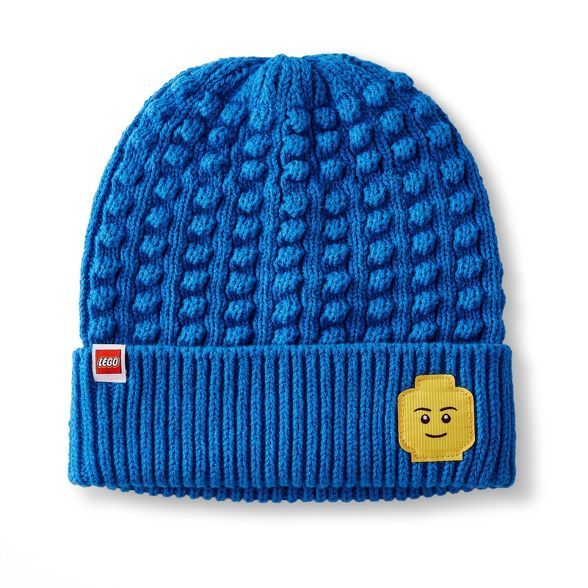 Toddler LEGO Minifigure Patch Beanie Hat - LEGO&#174; Collection x Target Blue | Target