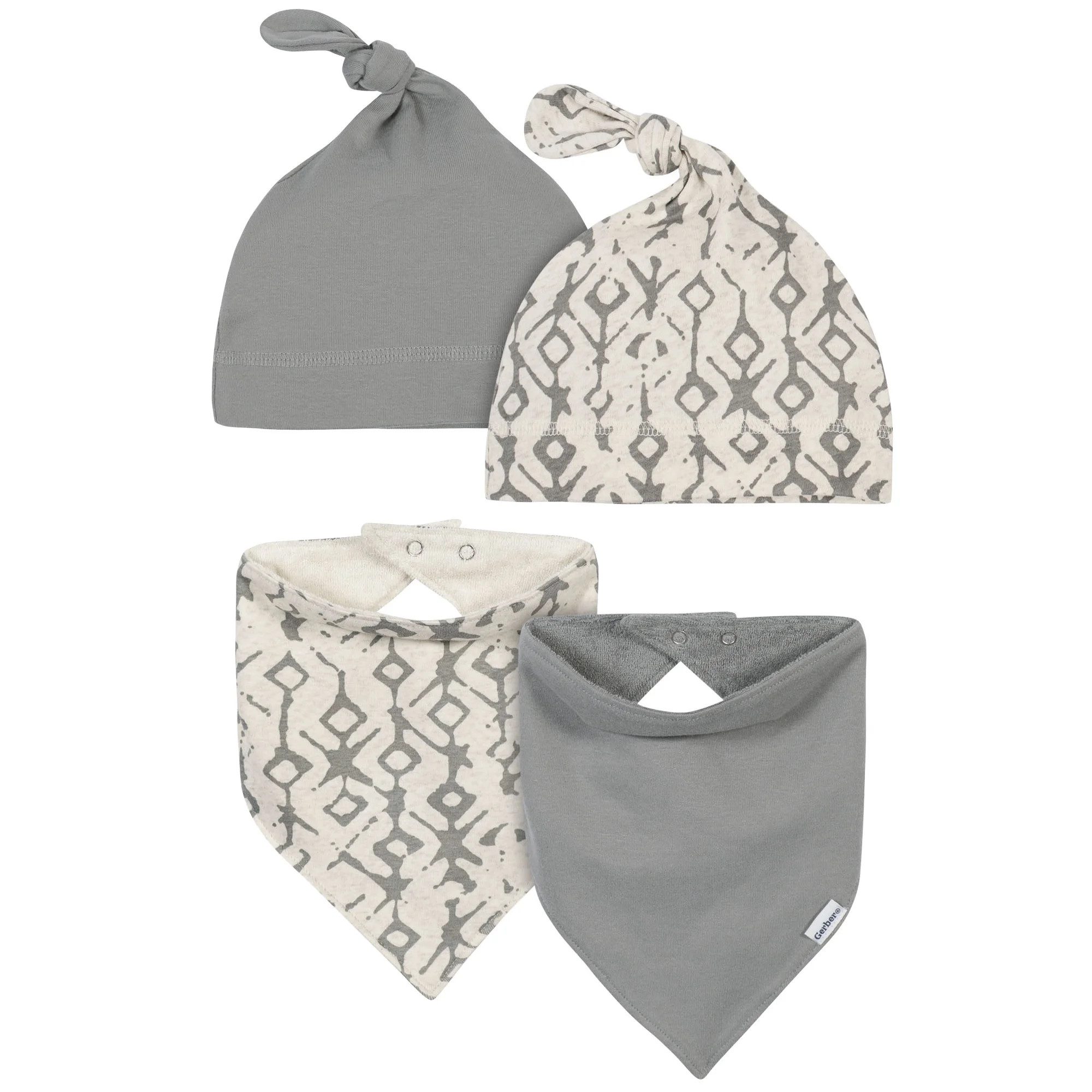 Modern Moments by Gerber Baby Boy Caps and Bibs Set, 4-Piece | Walmart (US)