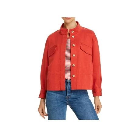 Comune Womens Nori Lightweight Utility Cropped Jacket Red M | Walmart (US)