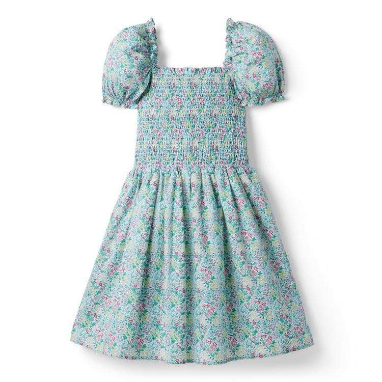 The Grace Floral Smocked Puff Sleeve Dress | Janie and Jack