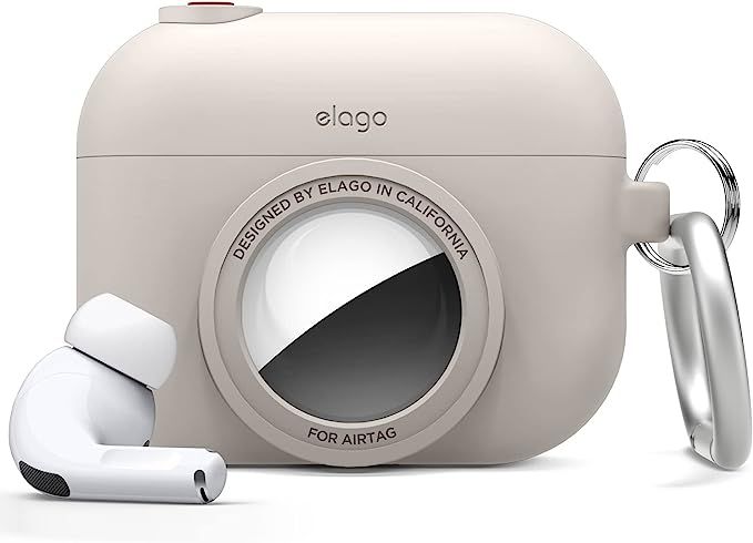 elago Compatible with AirPods Pro Case, Compatible with AirTags Case - Cute Protective Silicone C... | Amazon (US)