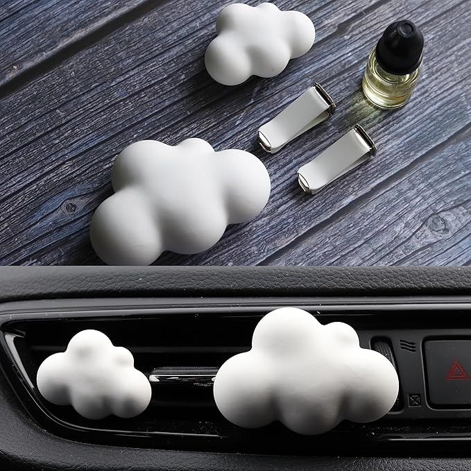 Car Air Freshener with fragrance oil refil, French Vanilla Scented, Cloud Shaped Car Aromatherapy... | Amazon (US)