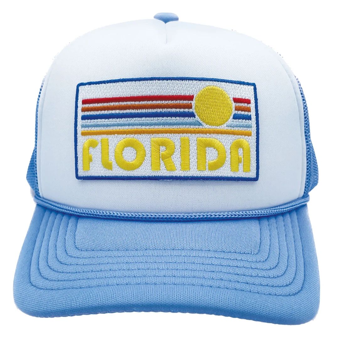 Kids Florida Trucker Hat ages 2-12, Retro Sunrise Florida Snapback Youth Hat / Kid's Hat - Etsy | Etsy (US)