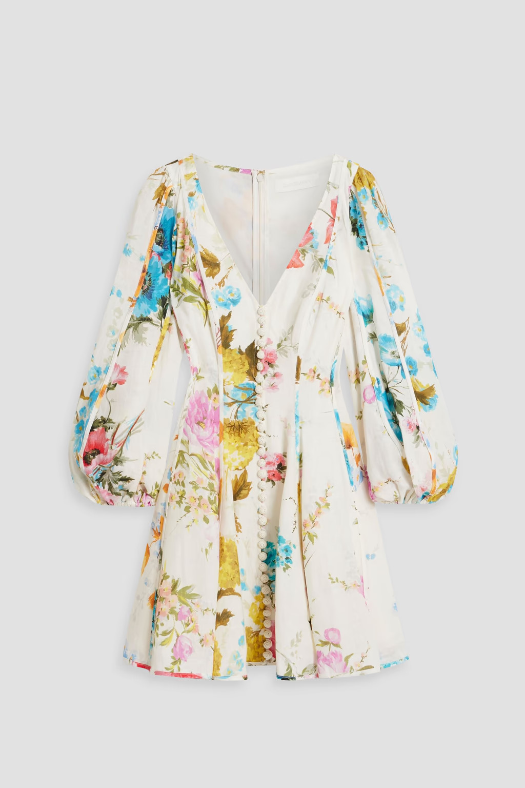 Floral-print linen mini dress | The Outnet (US and CA)