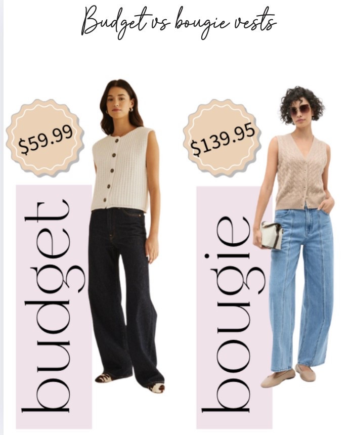 Budget vs Bougie Vests 

#LTKaustralia #LTKautumn #LTKstyletip