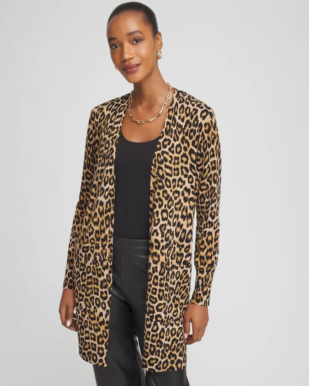 Ella Animal-Print Cardigan Sweater | Chico's