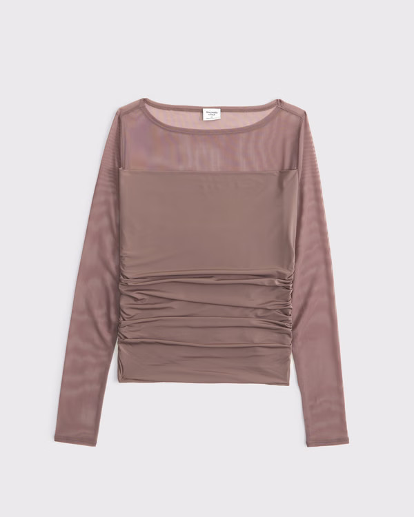 Women's Mesh Slash Top | Women's Tops | Abercrombie.com | Abercrombie & Fitch (US)