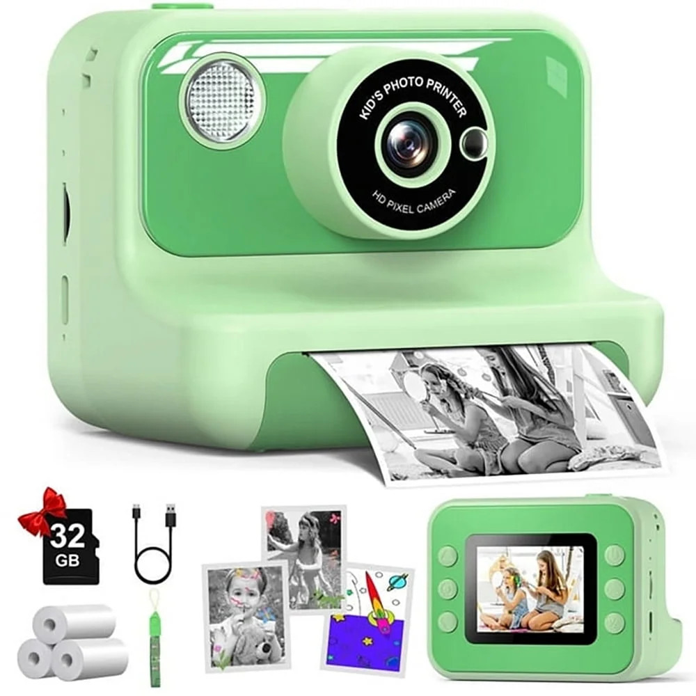 2.4" Instant Print Camera, 1080P HD Instant Kids Camera w/ 32G Card & Photo Paper for Girls Boys ... | Walmart (US)