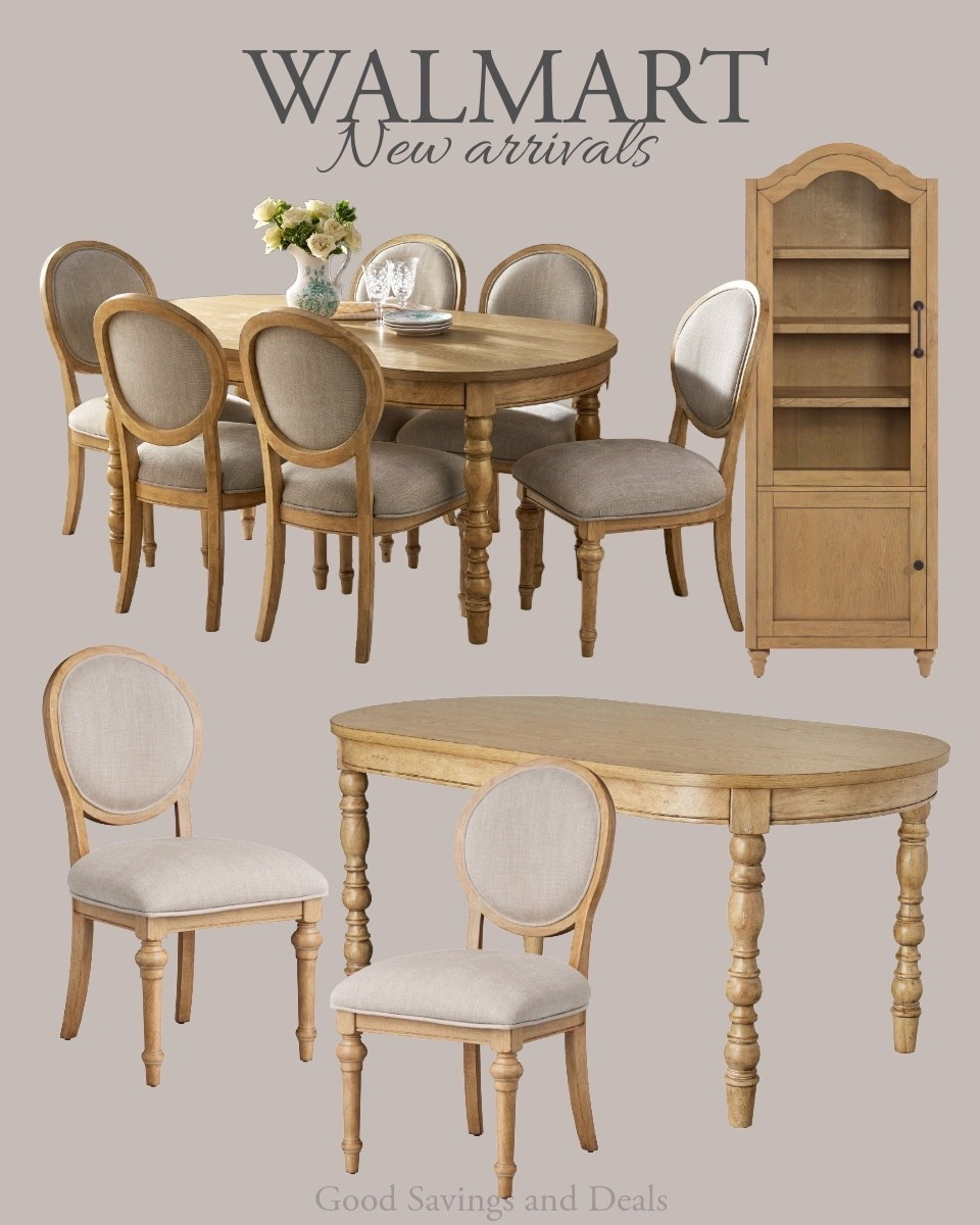 New dining set from Pioneer woman at Walmart. Heirloom wheat finish dining table and chairs. Hutch cabinet. Dining room inspiration. Affordable furniture. More for less. Timeless design.

#LTKfoodie #LTKHome