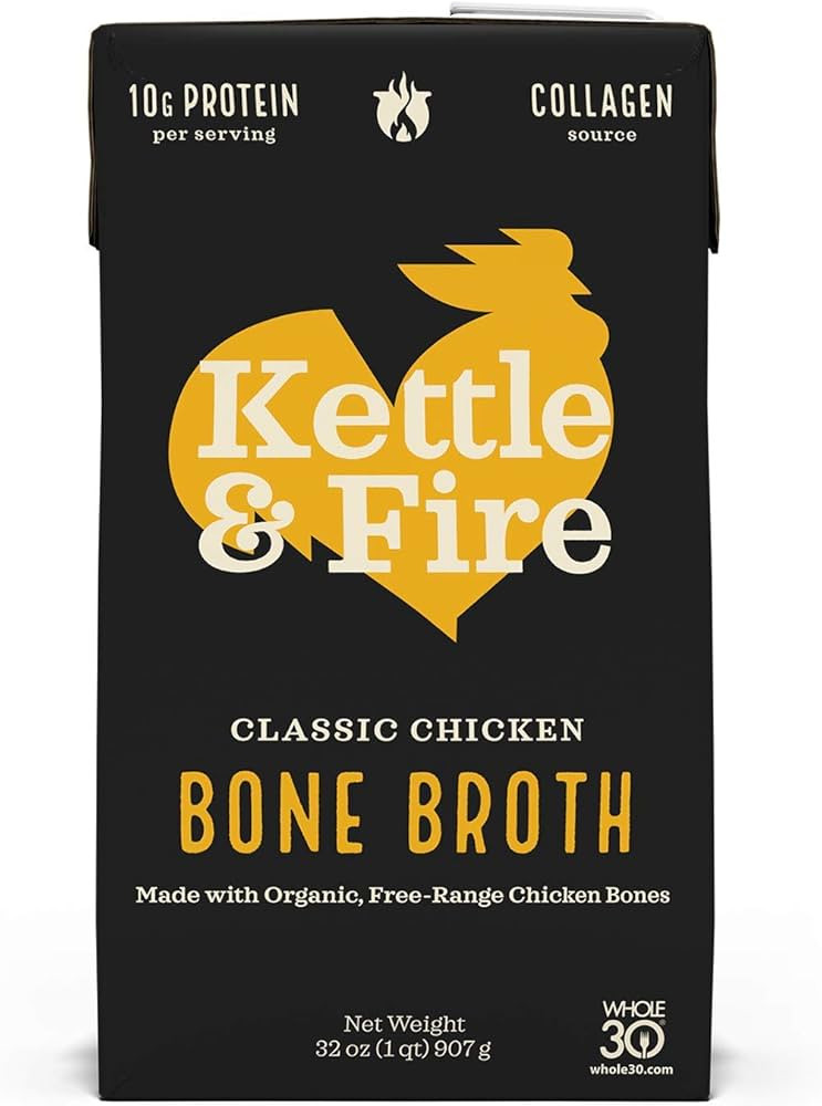 Amazon.com : Kettle And Fire Broth Chicken Bone 32 OZ : Grocery & Gourmet Food | Amazon (US)