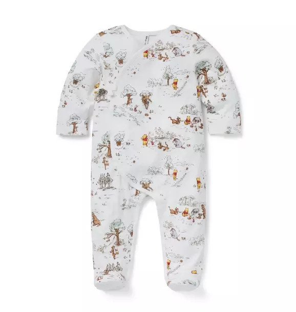 Disney Winnie The Pooh Toile Baby Footed Wrap One-Piece | Janie and Jack