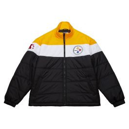 In The Clutch Puffer Jacket Vintage Logo Pittsburgh Steelers | Mitchell & Ness